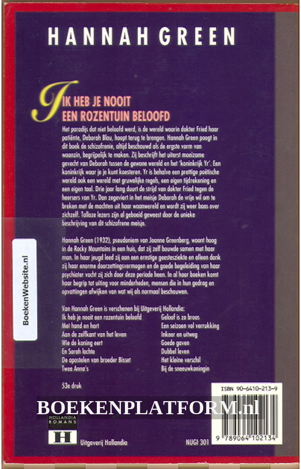 Ik heb je nooit een rozentuin