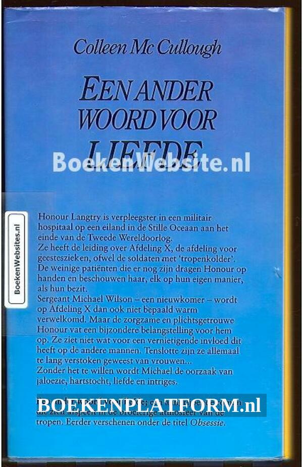 Ander Woord Voor Jaloers Een ander woord voor liefde | BoekenPlatform.nl