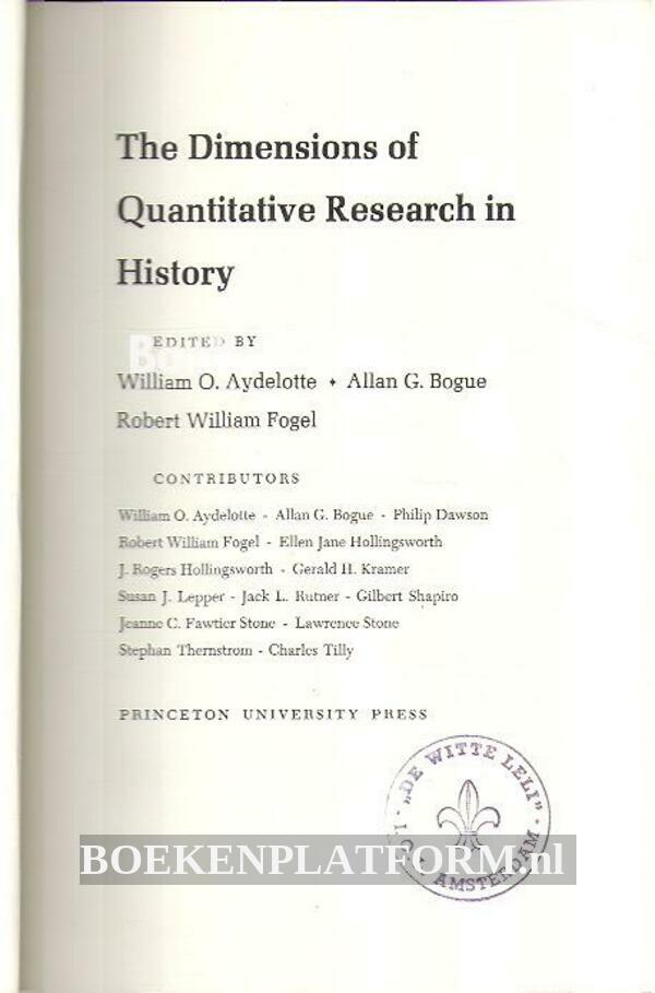 importance of quantitative research in history