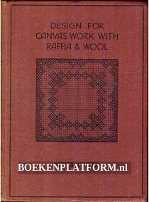 Design for Canvas Work with Raffia and Wool