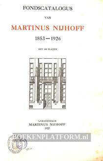 Fondscatalogus Martinus Nijhoff 1853-1926