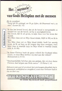 Het mysterie van Gods Heilsplan met de mensen
