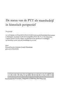 De status van de PTT als staatsbedrijf in historisch perpectief