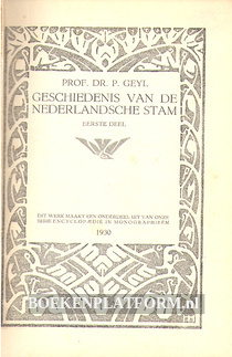 Geschiedenis van de Nederlandsche stam I