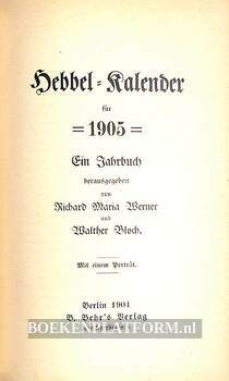 Hebbel-Kalender 1905