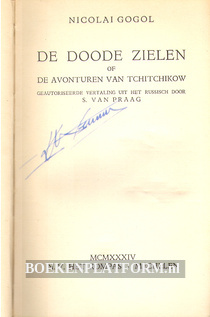 De doode zielen of de avonturen van Tchitchikow