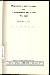 Dagboeken en aantekeningen van Willem Hendrik de Beaufort 1874-1918 dl. 2