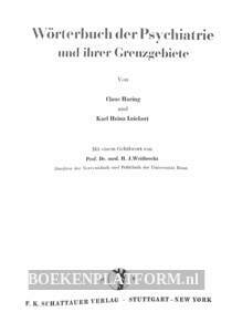 Worterbuch der Psychiatrie und ihrer Grenzgebiete