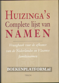 Huizinga's complete lijst van namen