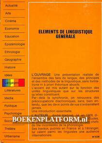 Elements de linguistique generale