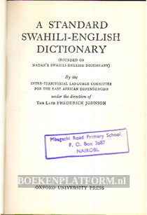 A Standard Swahili-English Dictionary