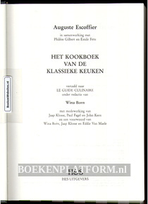 Het Kookboek van de klassieke keuken