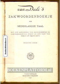 van Dale's Zakwoorden boekje der Nederlandse taal