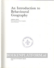 An Introduction to Behavioural Geography