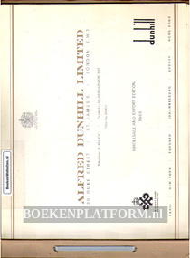Wholesale and export catalogue Dunhill 1968