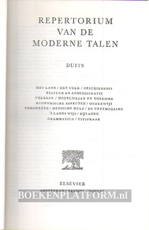 Repertorium van de moderne talen, Duits