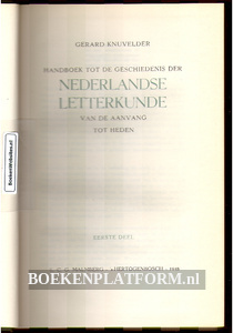 Nederlandse Letterkunde deel 1