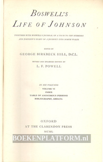 Boswell's life of Johnson VI