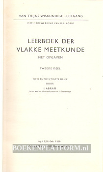 Leerboek der vlakke meetkunde II