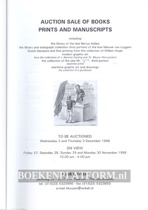Auction Sale of Books, Prints and Manuscripts 1998