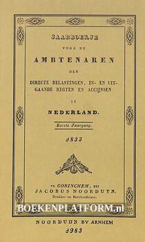 Jaarboekje voor de ambtenaren 1833