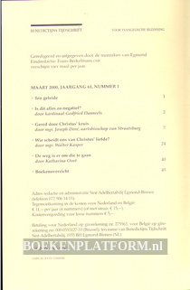 Benedictijns tijdschrift 2000/1