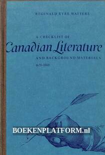 A checklist of Canadian Literature 1628-1960