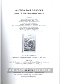 Auction Sale of Books, Prints and Manuscripts 2000
