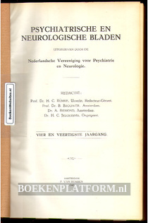 Psychiatrische en Neurologische Bladen 1940