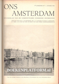 Ons Amsterdam 1953 Ingebonden met orginele band