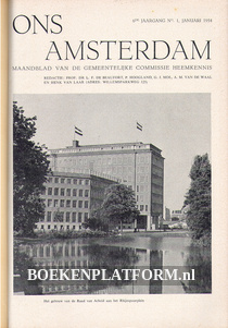 Ons Amsterdam 1954 Ingebonden met originele band