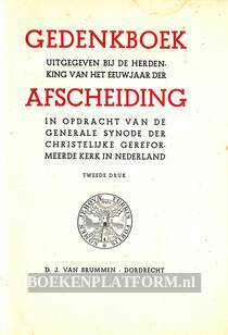 Gedenkboek bij de afscheiding 1834-1934