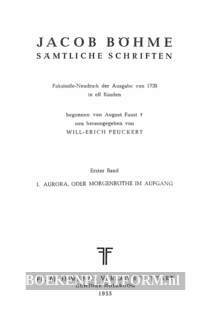 Jacob Bohme, Sämtliche Schriften Band 1