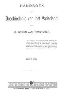 Handboek der Geschiedenis van het Vaderland I