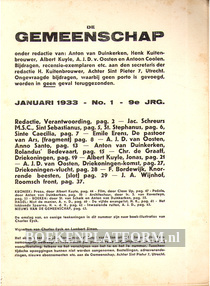 De Gemeenschap 1933 januari