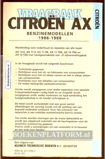 Citroen AX benzinemodellen 1986-1988 vraagbaak