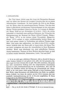 Die Bedeutung der Zeit in den Romanen von Marquerite Duras