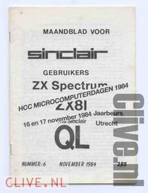 Maandblad voor Sinclair gebruikers  Nr.06 November 1984